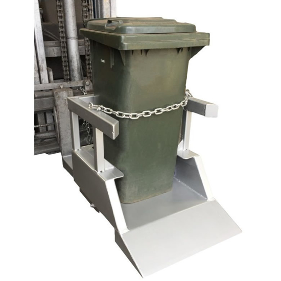 Forklift Wheelie Bin Tipper x 1 bin In Stock Melbourne Wheelie Bin Tippers Equipment Warehouse